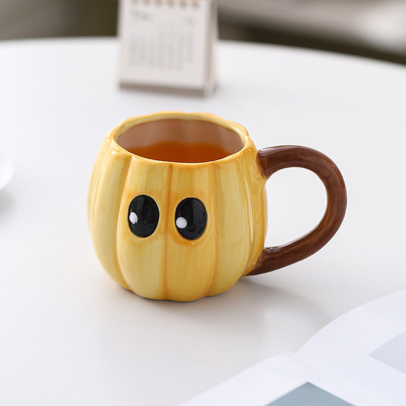 Cute Ghost Pumpkin Mug Halloween Ceramic Cup