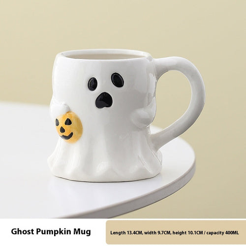 Cute Ghost Pumpkin Mug Halloween Ceramic Cup